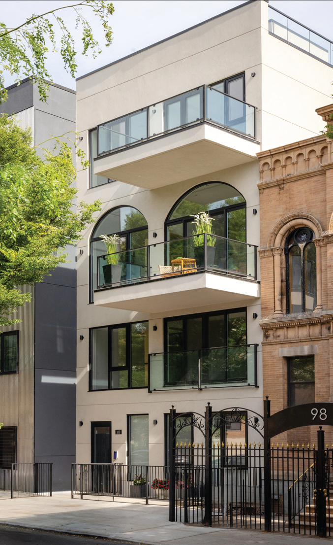 Exterior of 100 Scholes